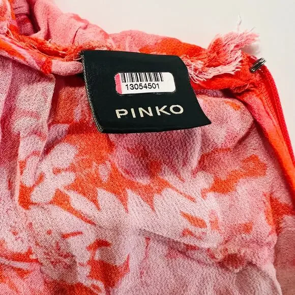 Pinko Aquarius Tuta Jumpsuit Size Large Abstract Print Dolman Sleeves Wide Leg - Picture 5 of 11